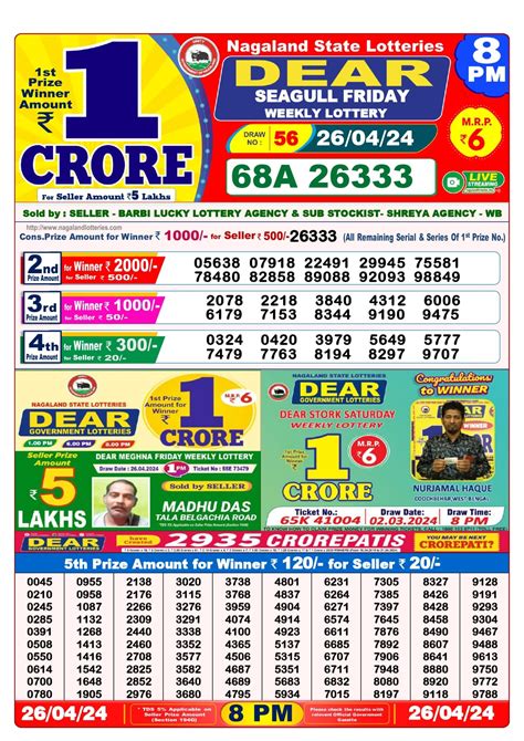 agar tarike lottery sambad|Dear Lottery Sambad 26 Tarik Result 1 PM 6 PM 8 PM.